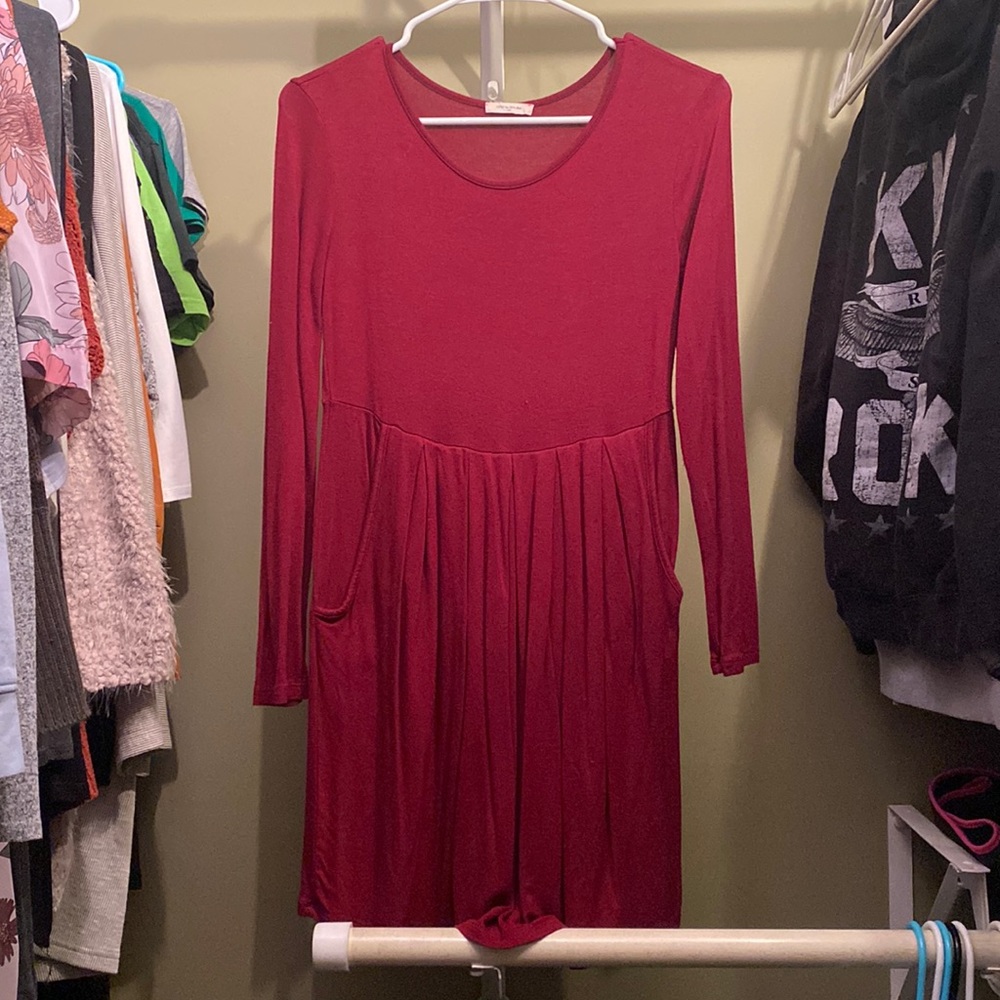 Burgundy dress